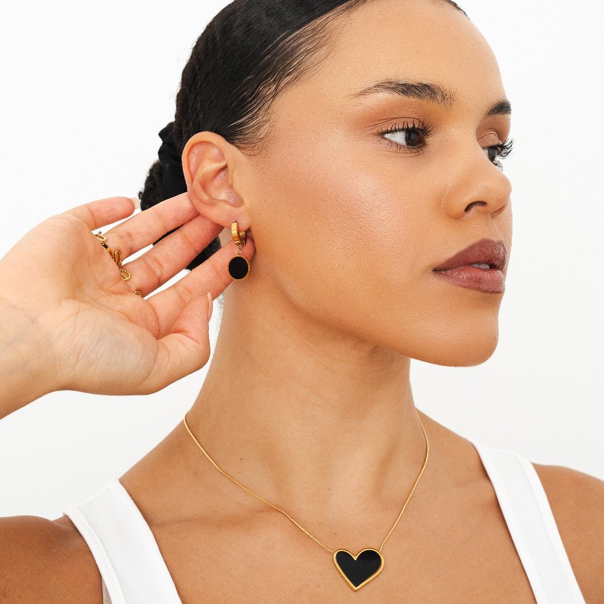 Sweet Alhambra Inspiration Necklace - Black Heart