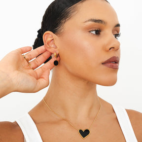 Sweet Alhambra Inspiration Necklace - Black Heart
