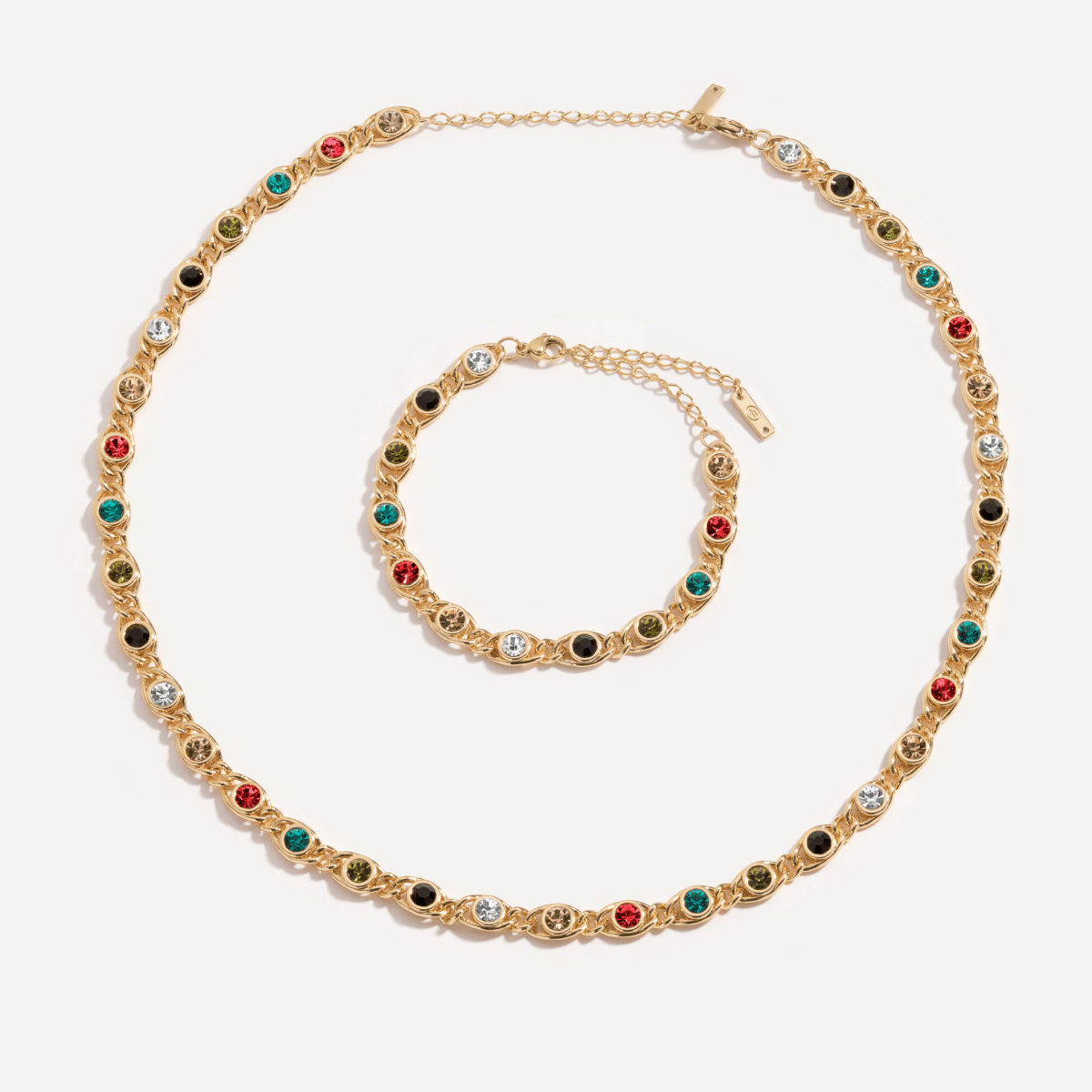 Chloé Bracelet & Necklace Set - Gold