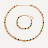 Chloé Bracelet & Necklace Set - Gold