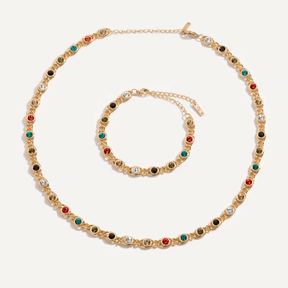 Chloé Bracelet & Necklace Set - Gold