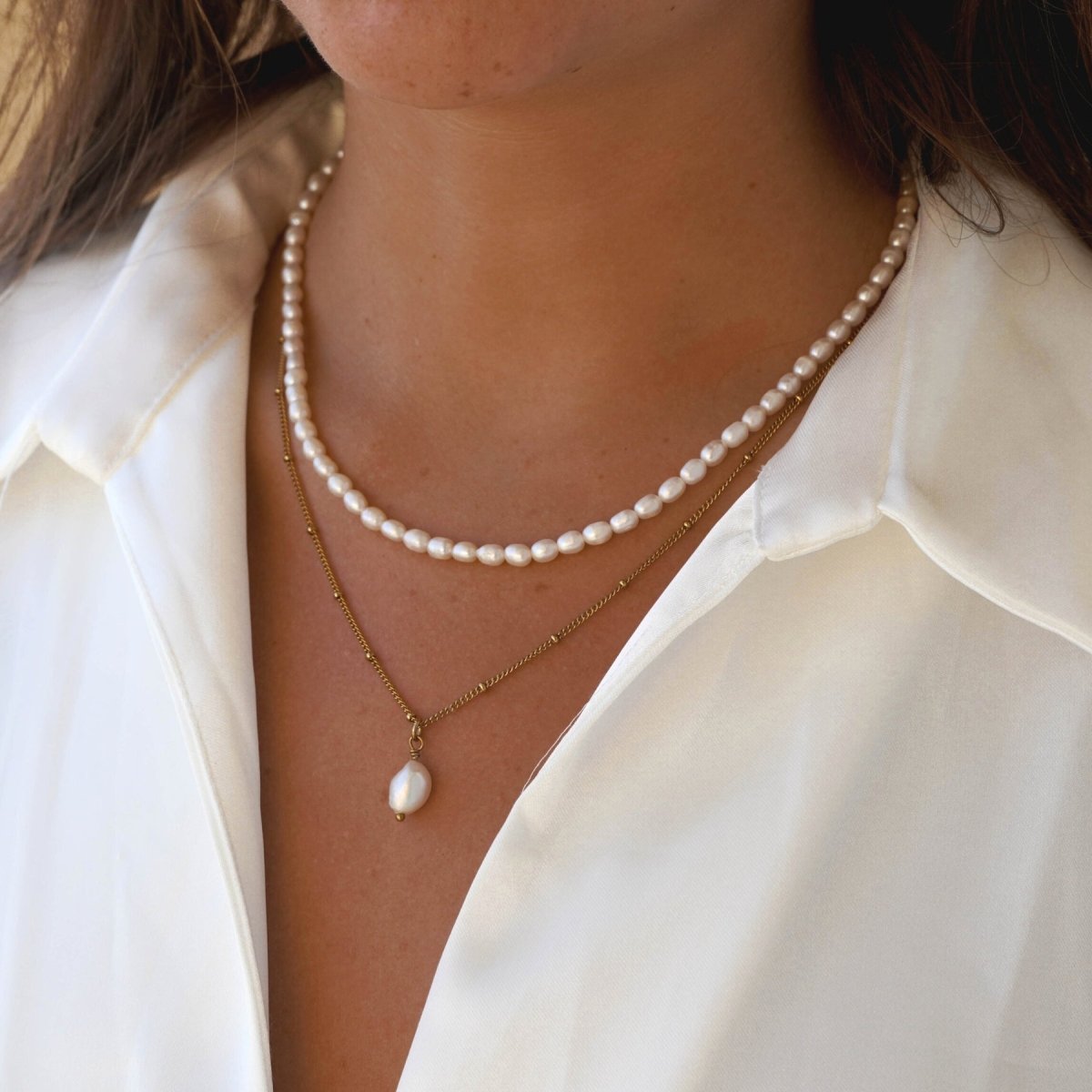 Mix Aloha Double Necklace - Gold