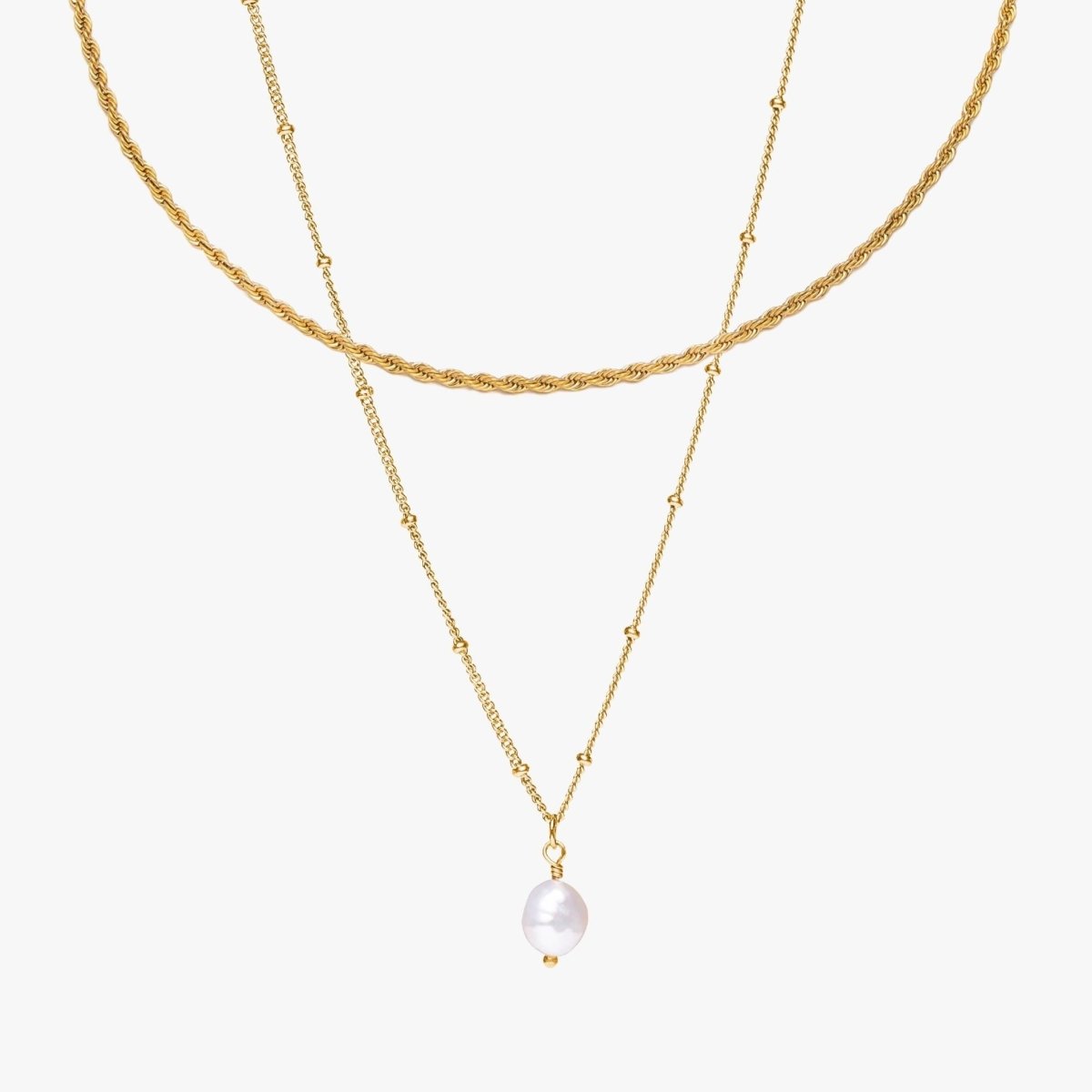Mix Double Necklace - Gold