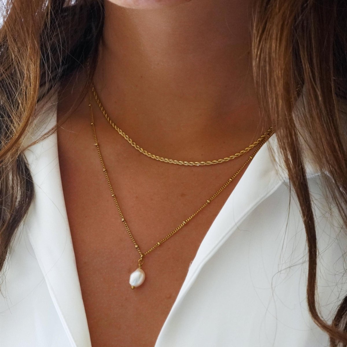 Mix Double Necklace - Gold