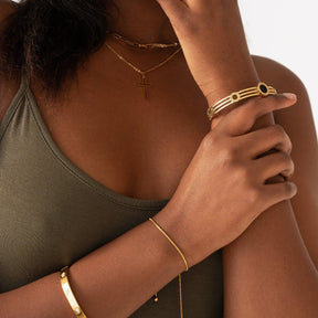 Thin Bracelet - Gold (Adjustable)