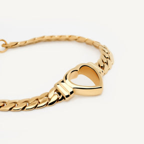 Minimalist Heart Bracelet - Gold