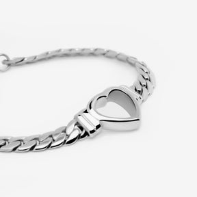 Minimalist Heart Bracelet - Silver