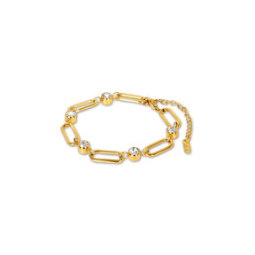 Crystal Link Bracelet - Gold