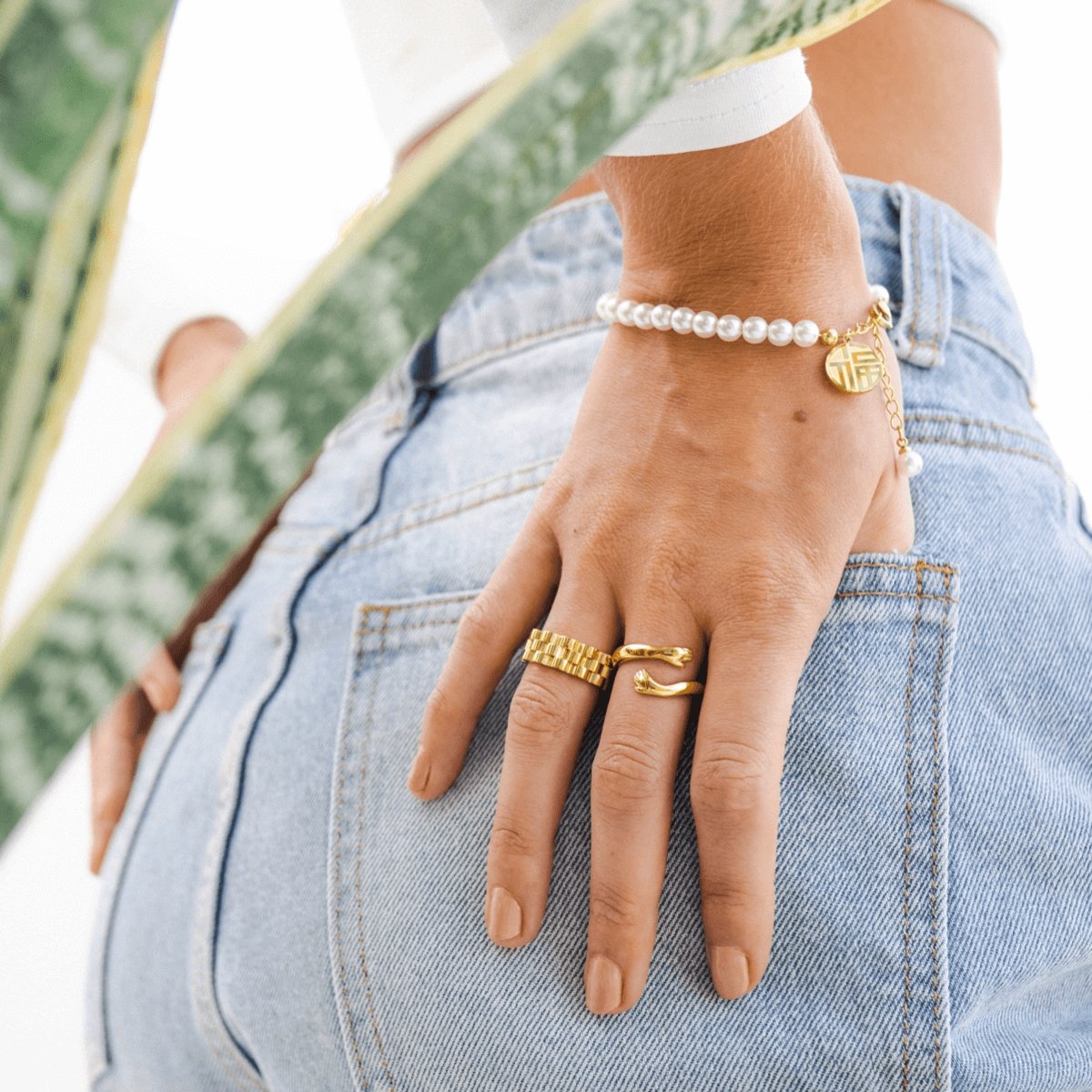 Pearl Charm Bracelet