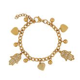 Hamsa Chain Bracelet - Gold