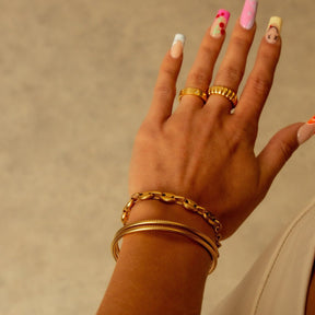 Triple Spiral Bracelet - Gold