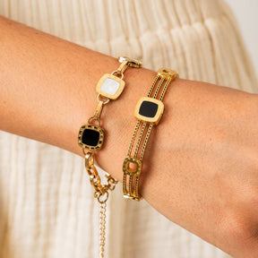 Mono Square Bracelet - Gold