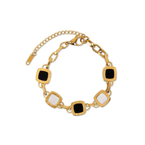 Mono Square Bracelet - Gold