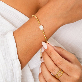 Persian Pearl Bracelet - Gold
