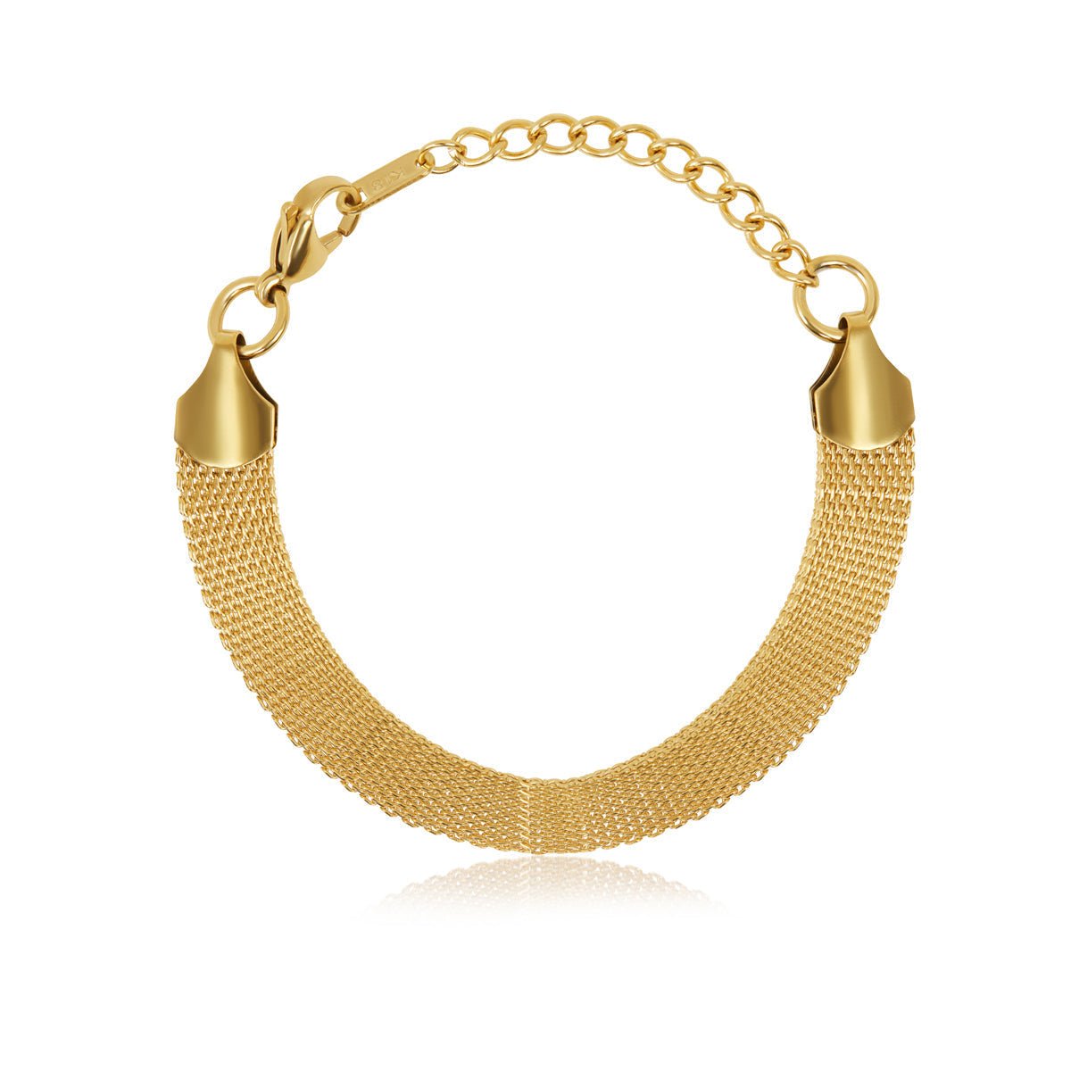 Plain Woven Bracelet - Gold