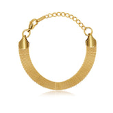 Plain Woven Bracelet - Gold