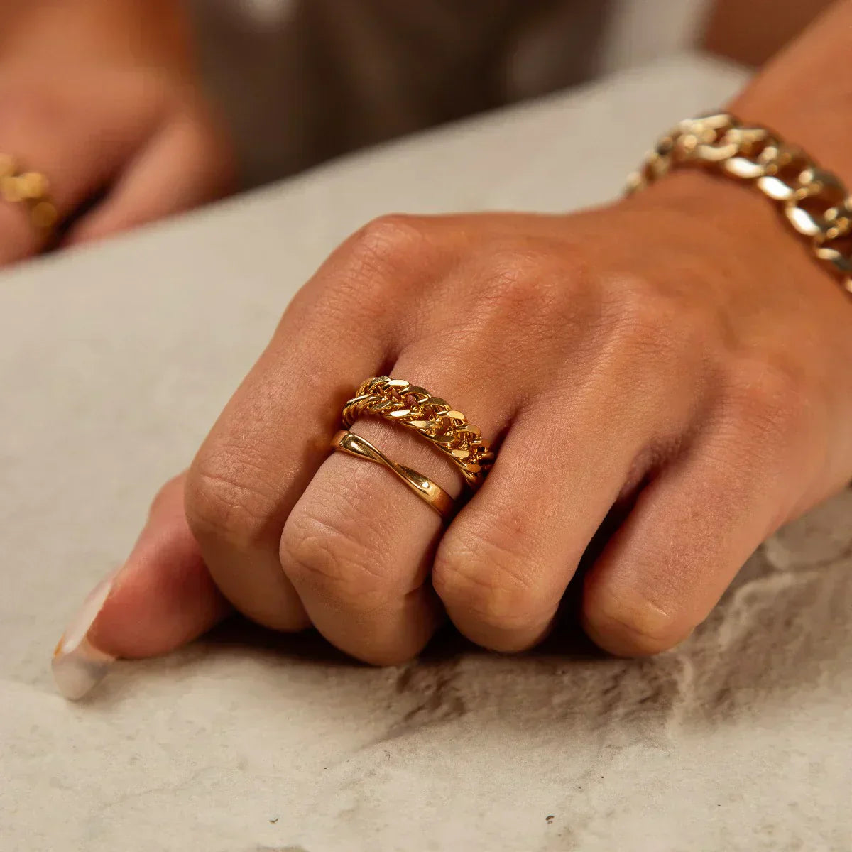Link Chain Ring - Gold
